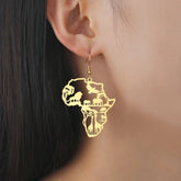 My Shape Africa Map Animal Earrings Women Tree Stainless Steel African Jewelry - Free Delivery Worldwide only at Flexi Africa